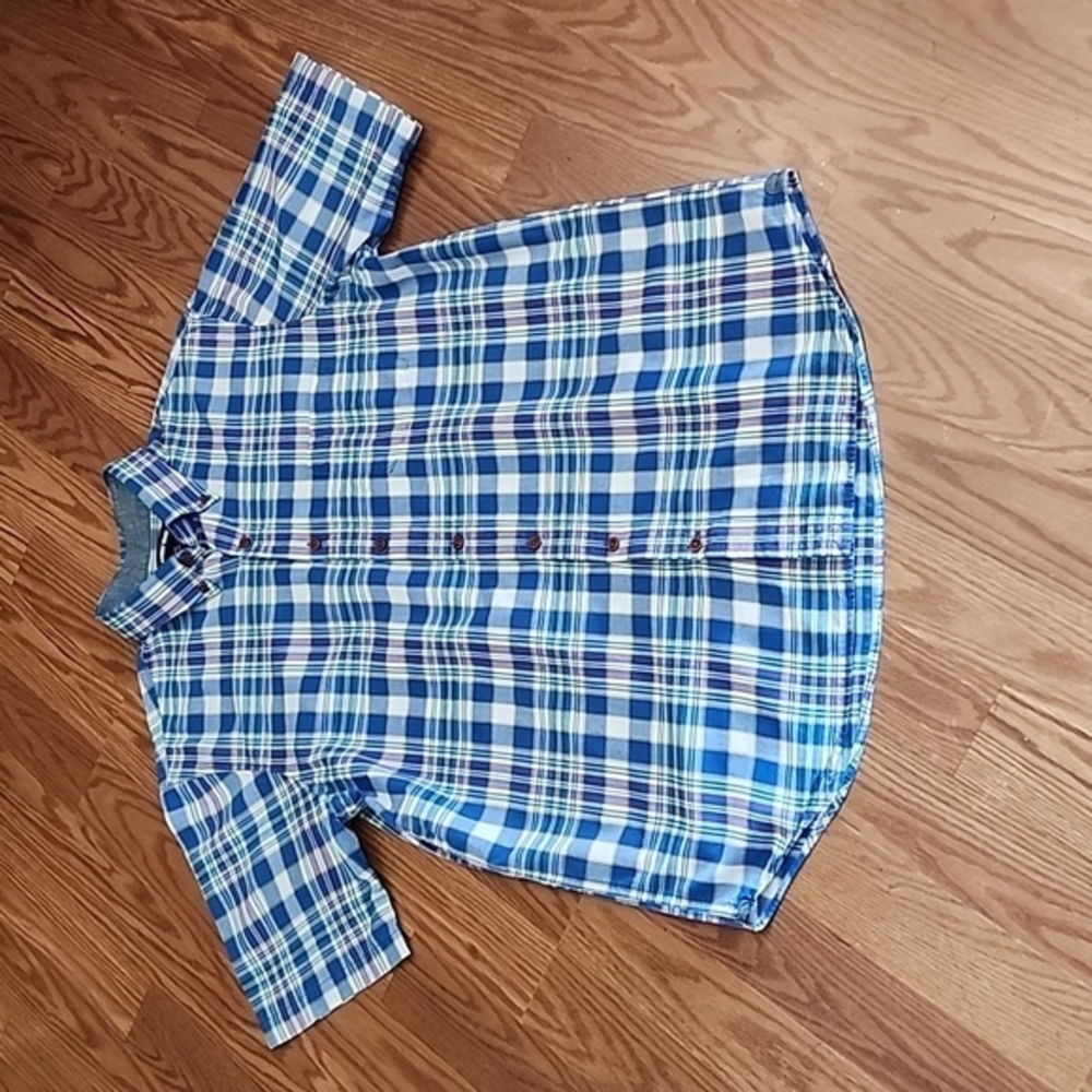 Lands‎ end button down short sleeve shirt L/T  42-44